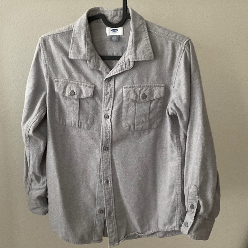 Old Navy Light Gray Kid's Shirt Jacket